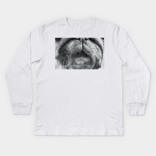 Funny mask with dog mouth design - dog mouth mask Kids Long Sleeve T-Shirt